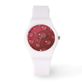 Reloj De Pulsera Patrón de caída de agua roja