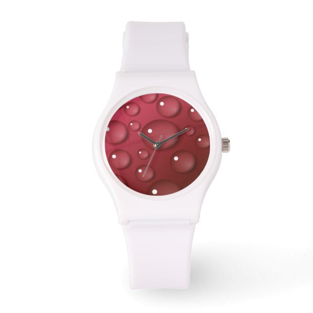 Reloj De Pulsera Patrón de caída de agua roja (Anverso)