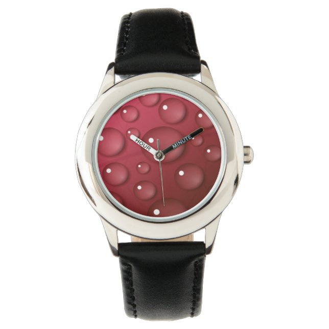 Reloj De Pulsera Patrón de caída de agua roja (Anverso)