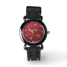 Reloj De Pulsera Patrón de caída de agua roja