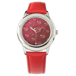 Reloj De Pulsera Patrón de caída de agua roja