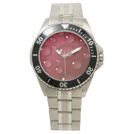 Reloj De Pulsera Patrón de caída de agua roja