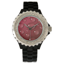 Reloj De Pulsera Patrón de caída de agua roja