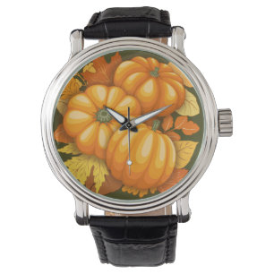 Reloj De Pulsera Patrón de calabazas de Halloween en temporada de o