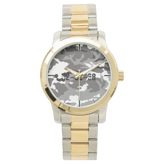Reloj De Pulsera patrón de camuflaje gris (Anverso)