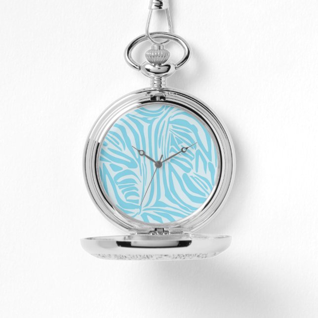 Reloj De Pulsera Patrón de cebra azul (Anverso)