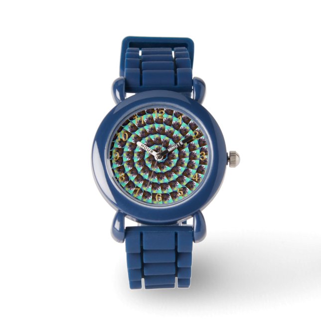 Reloj De Pulsera Patrón de cerdo de Guinea espiral, (Anverso)