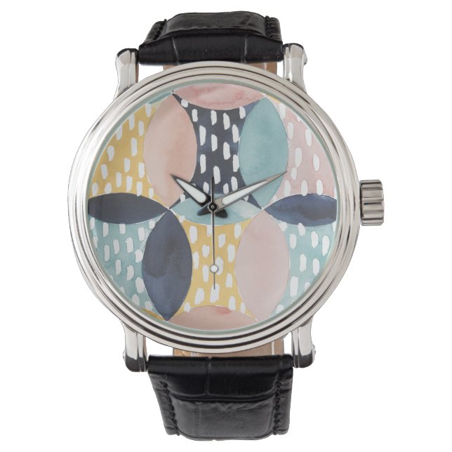 Reloj De Pulsera Patrón de círculo abstracto (Anverso)