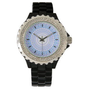 Reloj De Pulsera Patrón de círculos azules del cielo