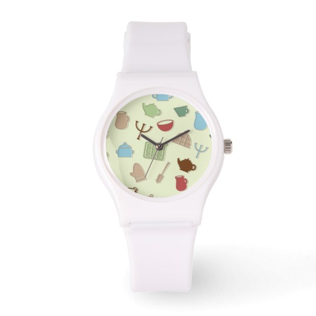 Reloj De Pulsera Patrón de cocina (Anverso)