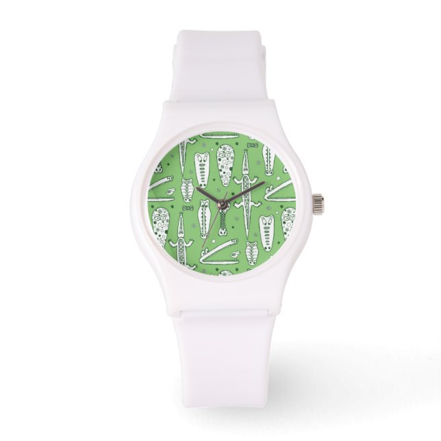 Reloj De Pulsera Patrón de cocodrilo de esbozo (Anverso)