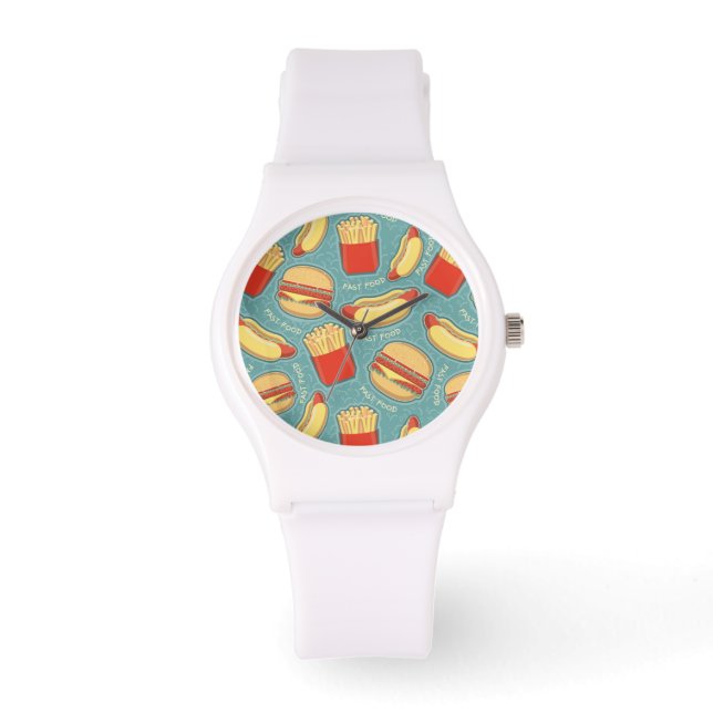 Reloj De Pulsera Patrón de comida rápida 3 (Anverso)