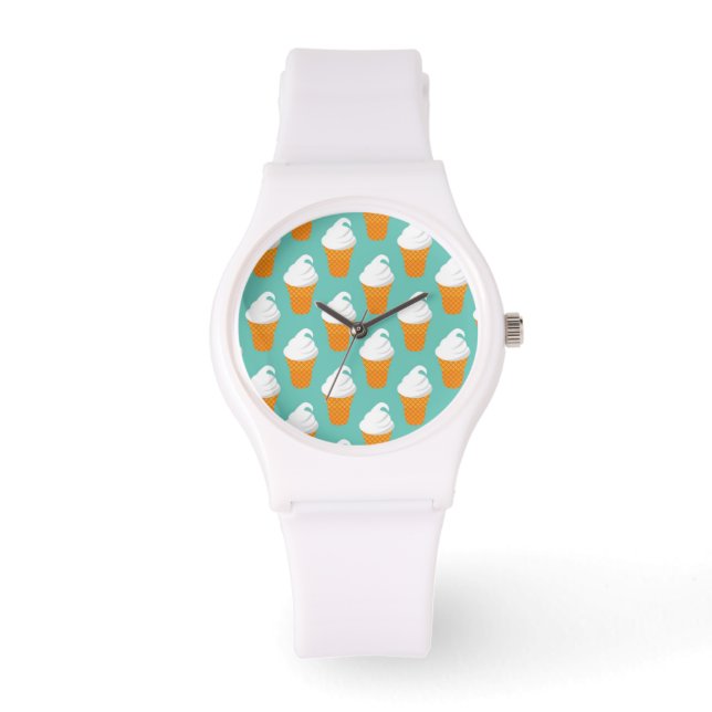 Reloj De Pulsera Patrón de cono de helado de vainilla (Anverso)
