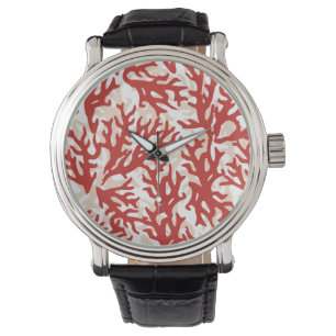 Reloj De Pulsera Patrón de coral rojo 2