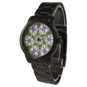 Reloj De Pulsera Patrón de cornflores blancas