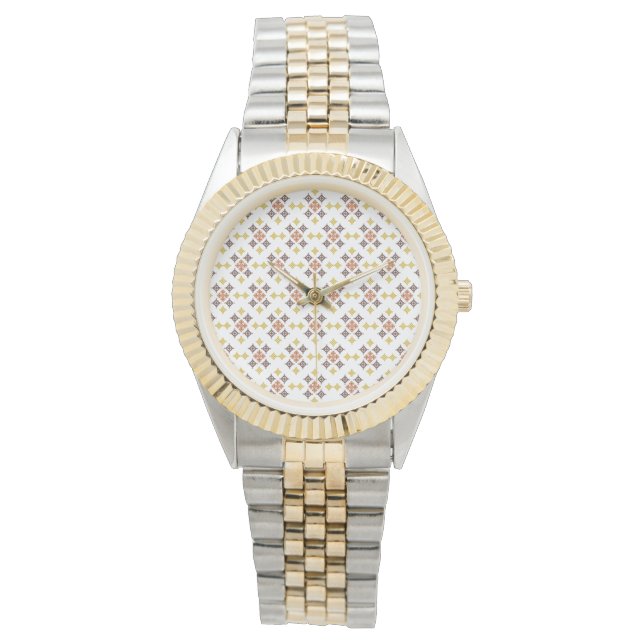 Reloj De Pulsera Patrón de cruz mosaico (Anverso)