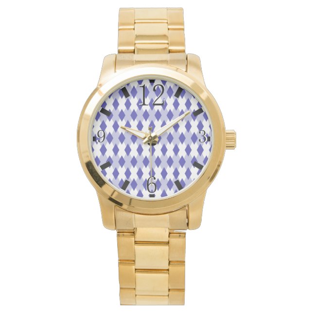 Reloj De Pulsera Patrón de Cuadros Argyle_4A46B0 (Anverso)