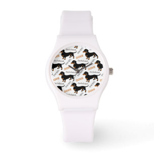 Reloj De Pulsera Patrón de Dachshund o Doxie
