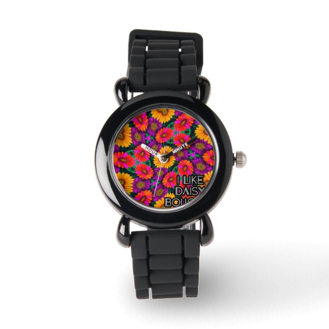Reloj De Pulsera Patrón de Daisy Bouquet colorido (Anverso)