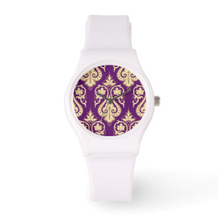 Reloj De Pulsera Patrón de Damasco 4