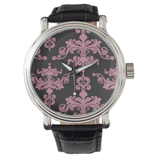 Reloj De Pulsera Patrón de Damasco 5 (Anverso)