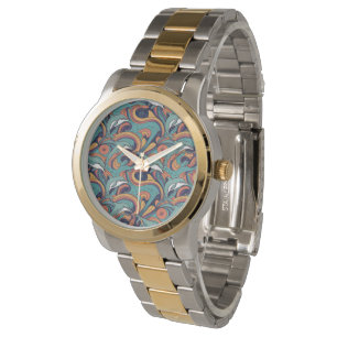 Reloj De Pulsera Patrón de delfines lúdicos - Diseño de inspiración
