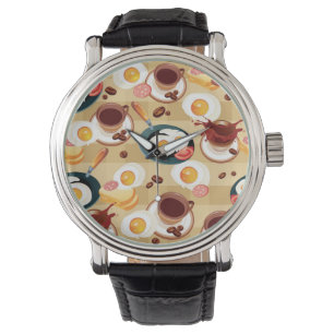 Reloj De Pulsera Patrón de desayuno 3