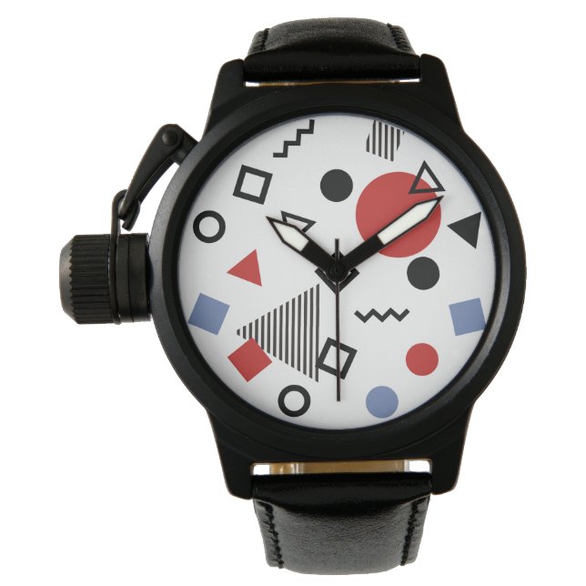 Reloj De Pulsera Patrón de diseño retro memphis (Anverso)