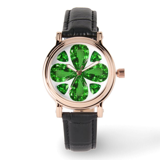 Reloj De Pulsera Patrón de encantamiento verde (Anverso)