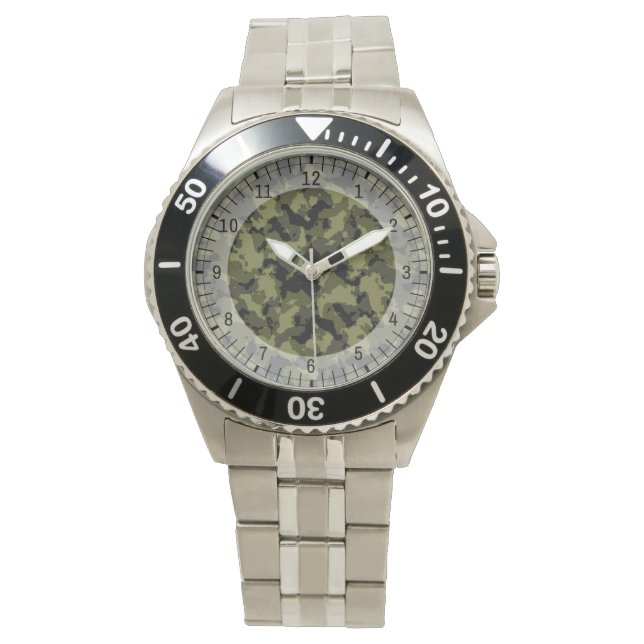 Reloj De Pulsera Patrón de estilo militar de camuflaje (Anverso)