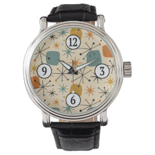 Reloj De Pulsera Patrón de Estrella Fugaz de la Era Atómica Moderno