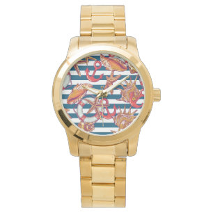 Reloj De Pulsera Patrón De Estriberas Y Fosas