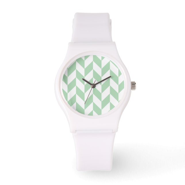 Reloj De Pulsera Patrón de faldón verde de impresión (Anverso)