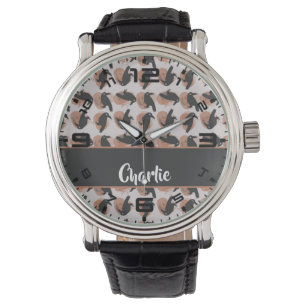 Reloj De Pulsera Patrón de filas de nombres personalizadas