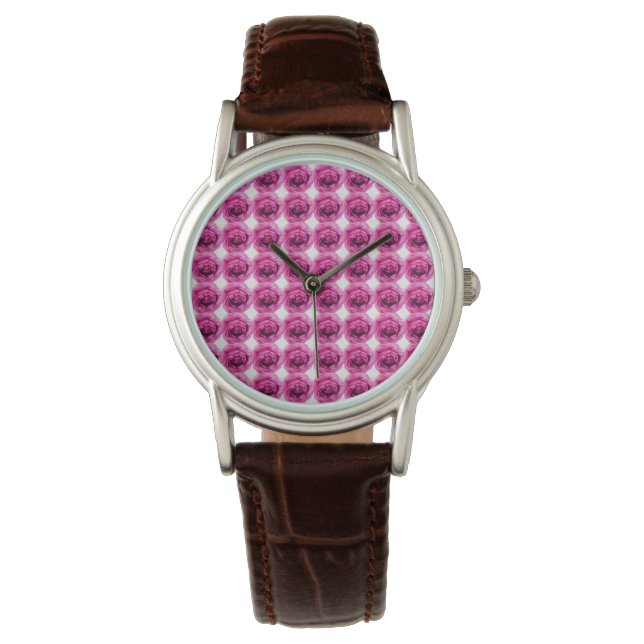 Reloj De Pulsera Patrón de flor de Rosa (Anverso)
