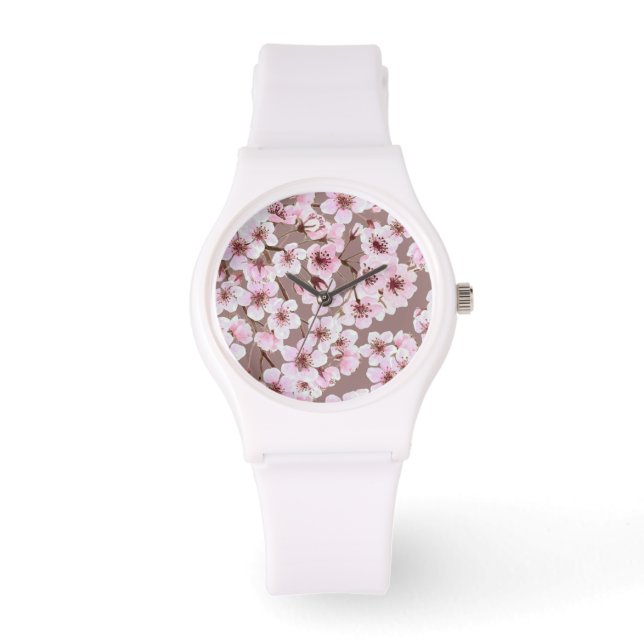 Reloj De Pulsera Patrón de floración de cerezo (Anverso)