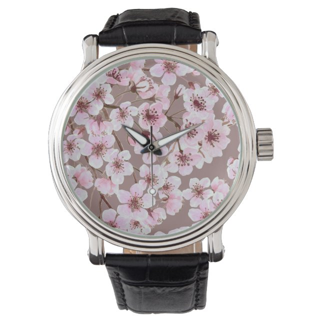 Reloj De Pulsera Patrón de floración de cerezo (Anverso)