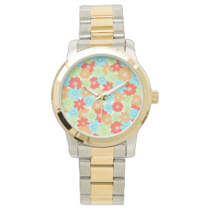 RELOJ DE PULSERA PATRÓN DE FLORES