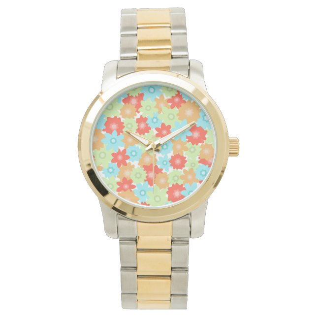 RELOJ DE PULSERA PATRÓN DE FLORES (Anverso)