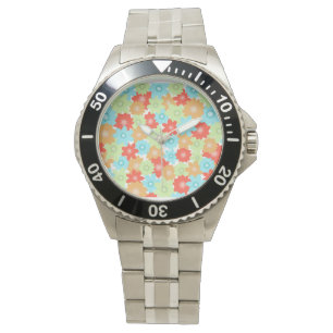 RELOJ DE PULSERA PATRÓN DE FLORES
