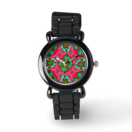 Reloj De Pulsera Patrón de flores abstractas únicas