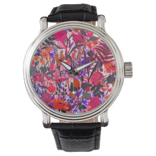 Reloj De Pulsera Patrón de flores cortas
