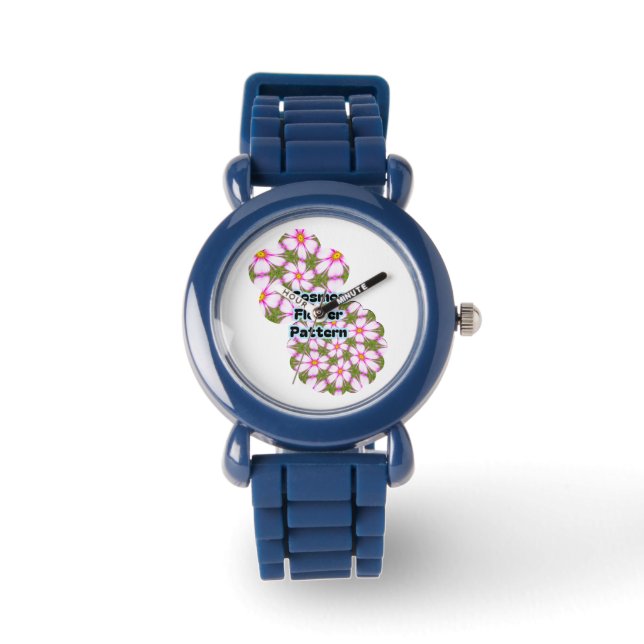 Reloj De Pulsera Patrón de flores de cosmos (Anverso)