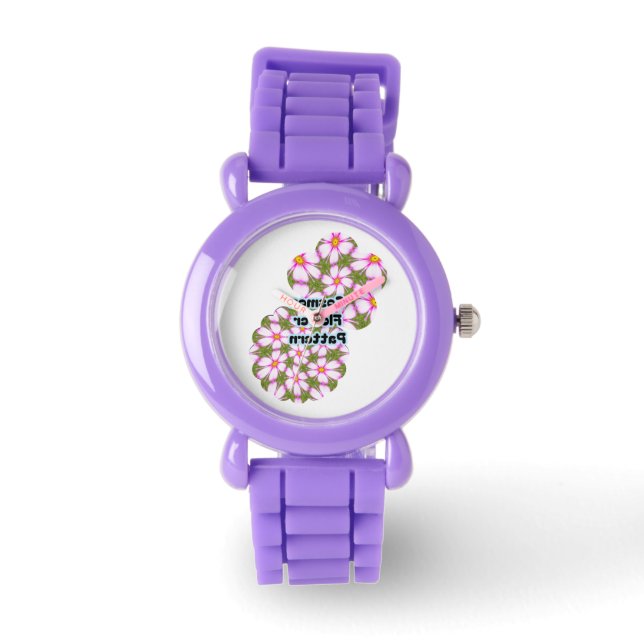 Reloj De Pulsera Patrón de flores de cosmos (Anverso)