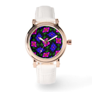 Reloj De Pulsera Patrón de flores rosas adorables