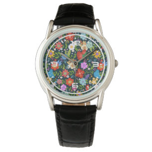 Reloj De Pulsera Patrón de flores sin soldadura Ditsy-13554