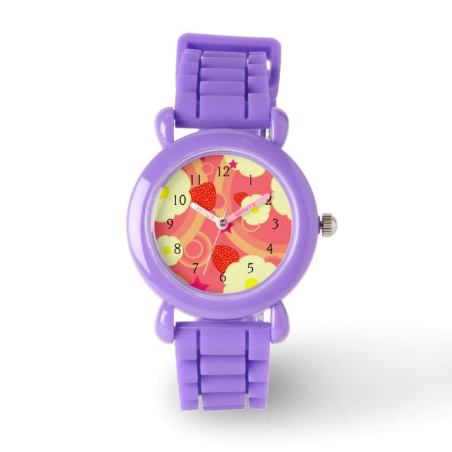 Reloj De Pulsera Patrón de fresa 2 (Anverso)