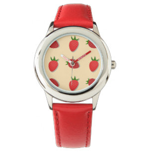 Reloj De Pulsera Patrón de fresa para frutas vibraciones veraniegas