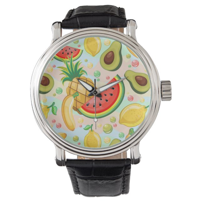 Reloj De Pulsera Patrón de frutas de verano fresco (Anverso)