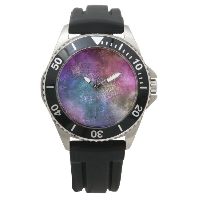Reloj De Pulsera Patrón de galaxia colorido (Anverso)